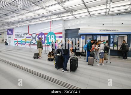 EXTENSION M14 VERS L'AÉROPORT D'ORLY Banque D'Images