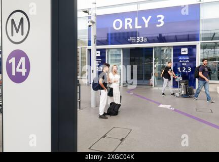 EXTENSION M14 VERS L'AÉROPORT D'ORLY Banque D'Images