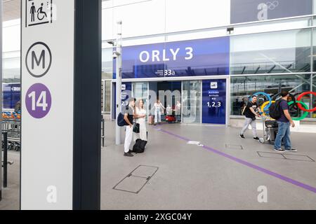 EXTENSION M14 VERS L'AÉROPORT D'ORLY Banque D'Images