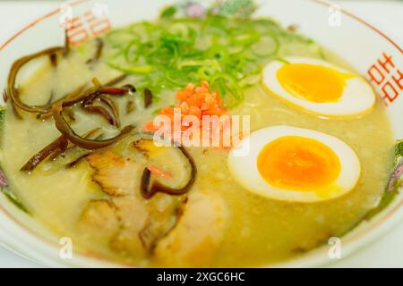 Tonkotsu (porc) ramen est originaire de Fukuoka, Kyushu Hakata Ramen Banque D'Images