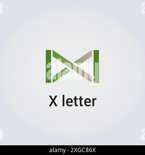 X lettre icône conception unique logo isolé conception marque identité d'entreprise diverses couleurs modifiables modèle vectoriel monogramme emblème illustration marque Illustration de Vecteur