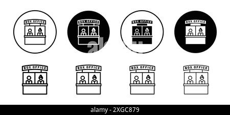 Collection de logo vectoriel d'icône de box office pour l'interface utilisateur de l'application Web Illustration de Vecteur