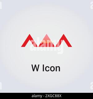 W lettre Icon Design logo isolé unique Design marque identité d'entreprise diverses couleurs modifiable modèle vectoriel monogramme emblème Illustration marque Illustration de Vecteur