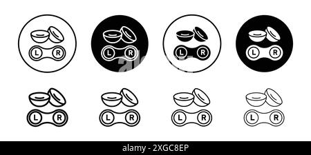 Collection de logo de vecteur d'icône de lentille de contact pour l'interface utilisateur d'application Web Illustration de Vecteur