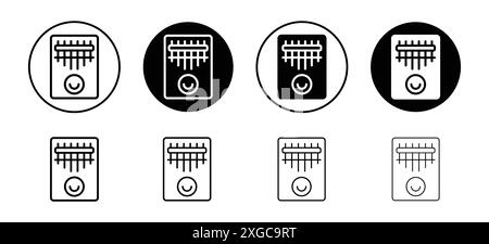 Collection Kalimba Icon vector logo Set pour l'interface utilisateur de l'application Web Illustration de Vecteur