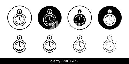 Collection de logo vectoriel d'icône de montre de poche pour l'interface utilisateur de l'application Web Illustration de Vecteur