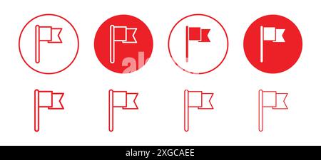 Collection de logos vectoriels d'icône de drapeau de rapport pour l'interface utilisateur de l'application Web Illustration de Vecteur