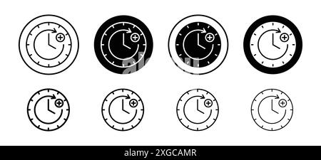 Collection de logos vectoriels d'icônes plus d'heures pour l'interface utilisateur de l'application Web Illustration de Vecteur