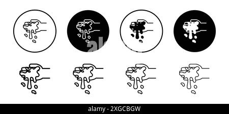 Collection de logos vectoriels Slime Icon pour l'interface utilisateur de l'application Web Illustration de Vecteur