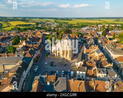 France, Orne, Parc naturel régional du Perche, Mortagne au Perche (vue aérienne) Banque D'Images