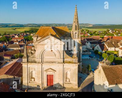 France, Yonne, Coulanges la Vineuse (vue aérienne) Banque D'Images