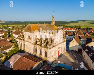 France, Yonne, Coulanges la Vineuse (vue aérienne) Banque D'Images