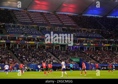 Amburgo, Allemagne. 08 juillet 2024. Vue du stade lors d'un match de quart de finale entre le Portugal et la France lors du tournoi de football Euro 2024 à Hambourg, Allemagne - vendredi samedi 6 juillet 2024. Sport - Soccer . (Photo de Fabio Ferrari/LaPresse) crédit : LaPresse/Alamy Live News Banque D'Images