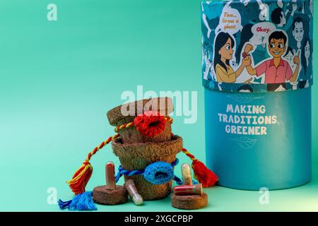Célébrations Rakhi inspirées par la nature pour un avenir durable Banque D'Images