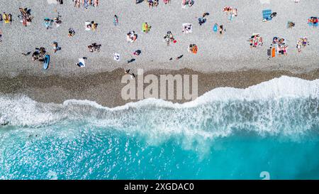 Antenne du front de mer, Nice, Alpes Maritimes, Côte d'Azur, France, Europe Banque D'Images