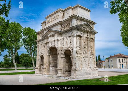 Arc de triomphe d'Orange, Patrimoine mondial de l'UNESCO, Orange, Vaucluse, Provence-Alpes-Côte d'Azur, France, Europe Banque D'Images
