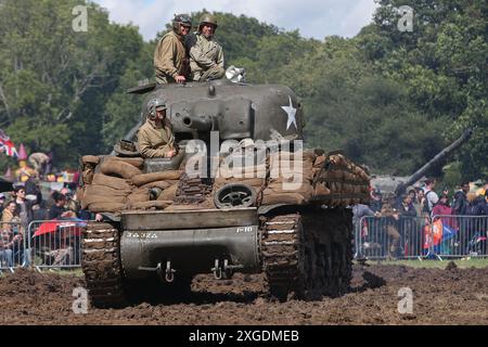 Char Sherman M4 75mm de la seconde Guerre mondiale Banque D'Images