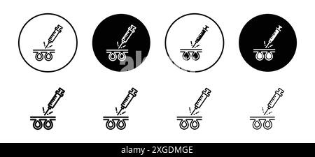 Collection de logo vectoriel d'icône d'injection Botox pour l'interface utilisateur de l'application Web Illustration de Vecteur