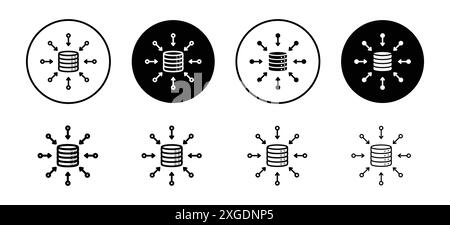 Collection de logo de vecteur d'icône d'agrégation de données pour l'interface utilisateur de l'application Web Illustration de Vecteur