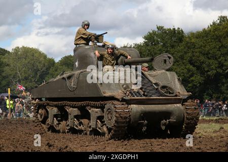 Char Sherman M4 75mm de la seconde Guerre mondiale Banque D'Images