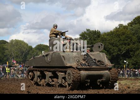 Char Sherman M4 75mm de la seconde Guerre mondiale Banque D'Images