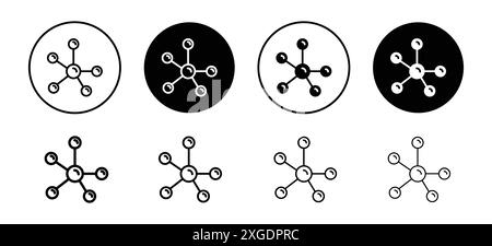 Collection de logo de vecteur d'icône de molécule pour l'interface utilisateur de l'application Web Illustration de Vecteur