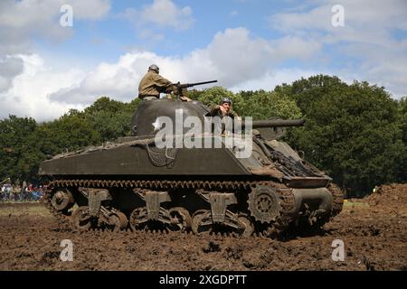 Char Sherman M4 75mm de la seconde Guerre mondiale Banque D'Images