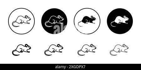 Collection de logo vectoriel d'icône d'animal de souris pour l'interface utilisateur de l'application Web Illustration de Vecteur