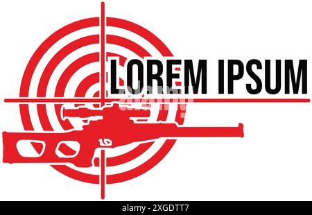 Icône arme ou arme et cible sur le damier Illustration de Vecteur