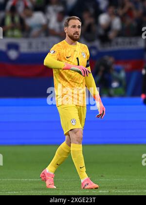 FRANCFORT - Slovénie le gardien Jan Oblak lors de la manche 16 de l'UEFA EURO 2024 opposant le Portugal et la Slovénie à la Frankfurt Arena le 1er juillet 2024 à Francfort, Allemagne. ANP | Hollandse Hoogte | Gerrit van Keulen Banque D'Images