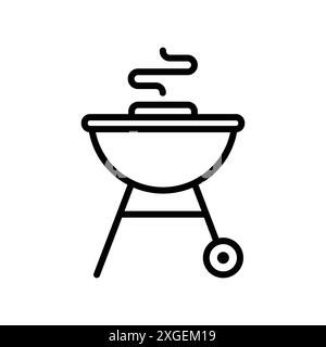 modèle de conception de vecteur d'icône de barbecue en fond blanc Illustration de Vecteur