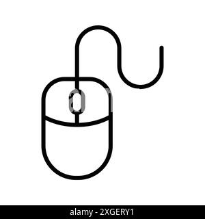 modèle de conception de vecteur d'icône de souris d'ordinateur en fond blanc Illustration de Vecteur