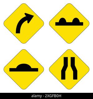 Conception vectorielle de panneaux de signalisation routière ou de panneaux de signalisation routière Illustration de Vecteur