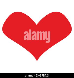 Icône de vecteur de symbole plat de coeur Illustration de Vecteur