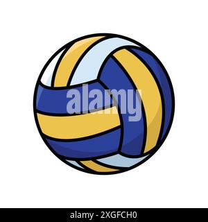 modèle de conception vectorielle d'icône de volleyball en fond blanc Illustration de Vecteur