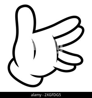 Mouvement de la main de l'icône de ligne vectorielle Illustration de Vecteur