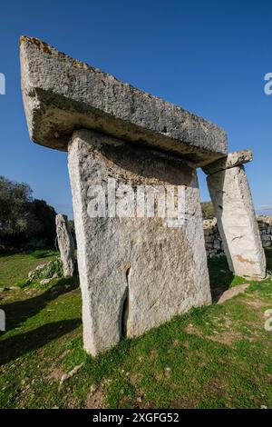 Site préhistorique de Talati de Dalt, Mao, Minorque, Îles Baléares, Espagne Banque D'Images