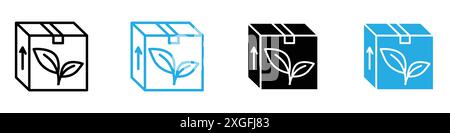 Collection de logo vectoriel d'icône d'emballage écologique pour l'interface utilisateur de l'application Web Illustration de Vecteur
