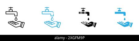 Collection d'ensembles de logos vectoriels d'icône d'ablution pour l'interface utilisateur de l'application Web Illustration de Vecteur