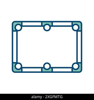 modèle de conception de vecteur d'icône de billard en fond blanc Illustration de Vecteur