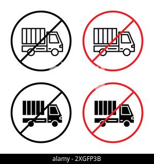 Aucune collection de logo vectoriel de signe de camion pour l'interface utilisateur de l'application Web Illustration de Vecteur