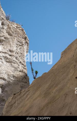Zone minière de pierre ponce sur l'île de Lipari, Italie Banque D'Images