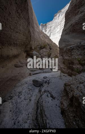 Zone minière de pierre ponce sur l'île de Lipari, Italie Banque D'Images
