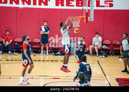 Joueurs de la NBA s'entraînant au camp de basket-ball américain pour les Jeux olympiques d'été Banque D'Images