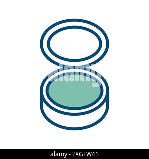 maquillez le modèle de conception de vecteur d'icône de poudre en fond blanc Illustration de Vecteur