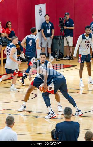 Joueurs de la NBA qui s'entraînent au USA Basketball Camp Banque D'Images