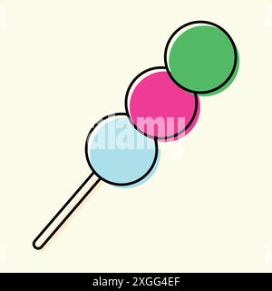 Icône de vecteur de symbole de nourriture japonaise Illustration de Vecteur