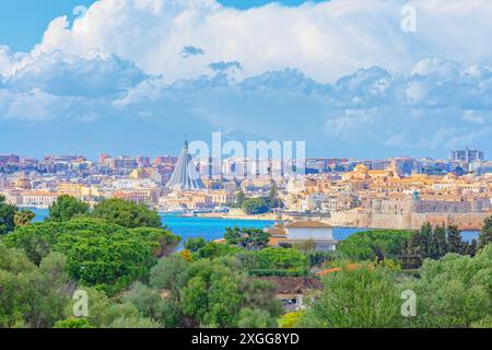 Horizon de Syracuse, Syracuse, Sicile, Italie, Méditerranée, Europe Banque D'Images