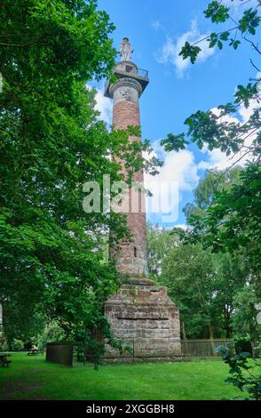 Le monument à Hawkstone Follies, Hawkstone Park, Weston-under-Redcastle, Shrewsbury, Shropshire Banque D'Images