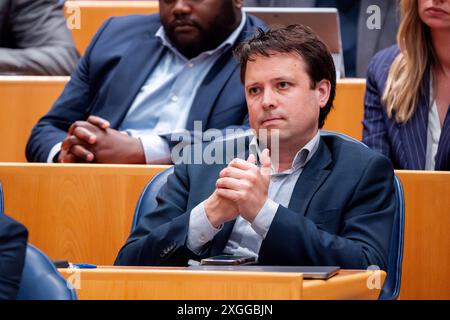 2024-07-03 Dutch Tweede Kamer débat en plénière DEN HAAG, PAYS-BAS - 3 JUILLET: Joost Sneller D66 lors du débat plénier à la Tweede Kamer le 3 juillet 2024 à Den Haag, pays-Bas Den Haag Tweede Kamer pays-Bas contenu non disponible pour redistribution aux pays-Bas directement ou indirectement par des tiers. Droit d'auteur : xJohnxBeckmannx Banque D'Images